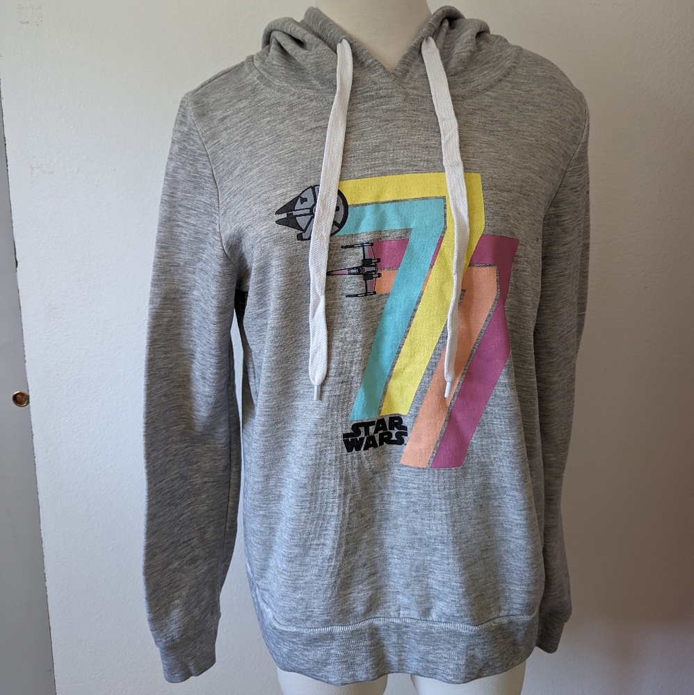 Juniors Retro Star Wars Gray Hoodie. Size XL. (About a women's medium/large)